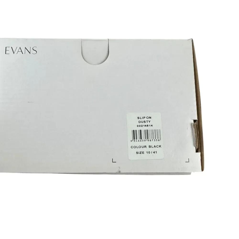 EVANS Women's Sandal‎ Slip ON Dusty, Black, 10 Wide